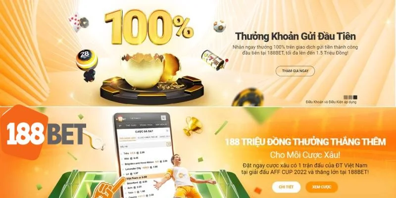188BET Code Cho Tân Thủ: Ưu Đãi Liền Tay, Nhận Ngay Có rất nhiều gói khuyến mãi bùng nổ tại nhà cái 188BET trong năm 2025.