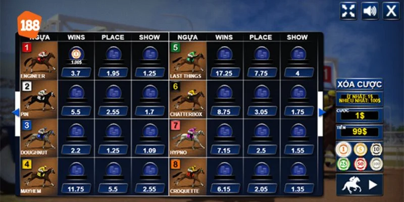 Mẹo Cá Cược Đua Ngựa Bách Chiến Bách Thắng Tại 188BET Tìm hiểu kỹ mẹo cá cược đua ngựa giúp tay chơi có đánh giá khách quan.